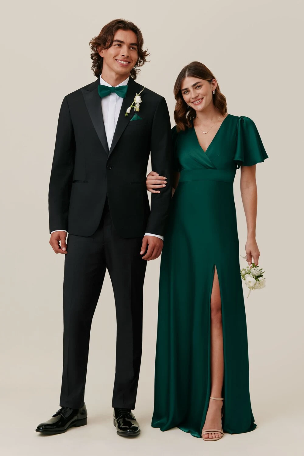 Emerald Marni Matte Satin Dress by Birdy Grey