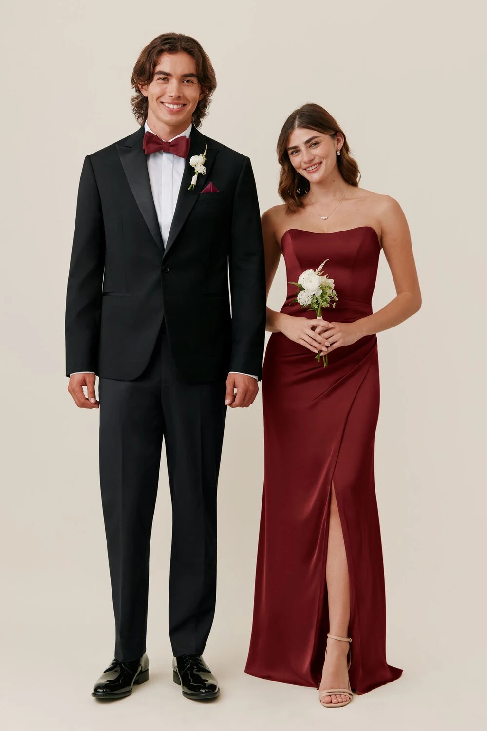 Cabernet Anne Matte Satin Dress by Birdy Grey