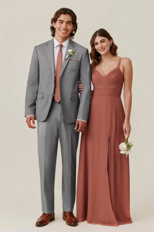Desert Rose Deborah Chiffon Dress by Birdy Grey