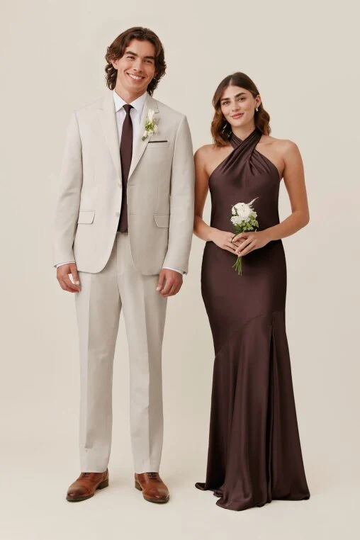 what color suit goes with brown dress Brown Dress Navy Suit