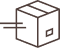 Decorative shipping box icon