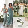 Green bridesmaids dresses