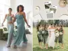 Green bridesmaids dresses