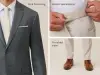 Collage of details featured on Birdy Grey suits