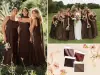 Chocolate bridesmaids dresses