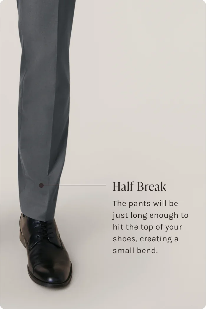 A guide to how your suit pants should fit.