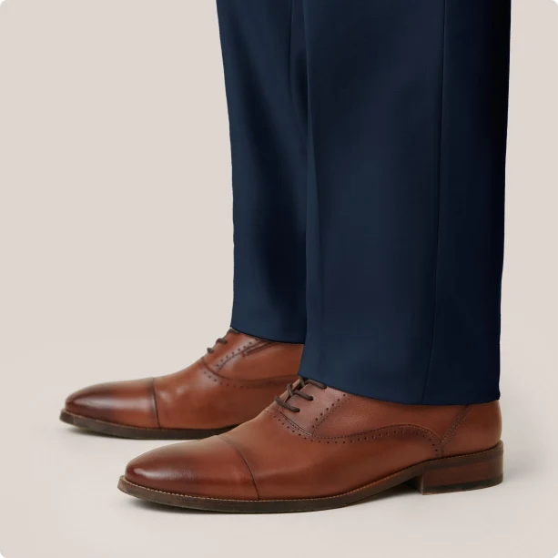 Hemmed suit pants