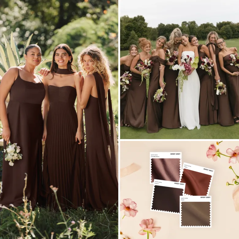 Chocolate bridesmaids dresses